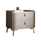 Classic Glam Bedside Cabinet Stone Bed Nightstand with 2 Drawers Clearhalo 'Bedroom Furniture' 'furn' 'furn_night_stand' 'Furniture' 'night_stand' 'Nightstands' 6777655