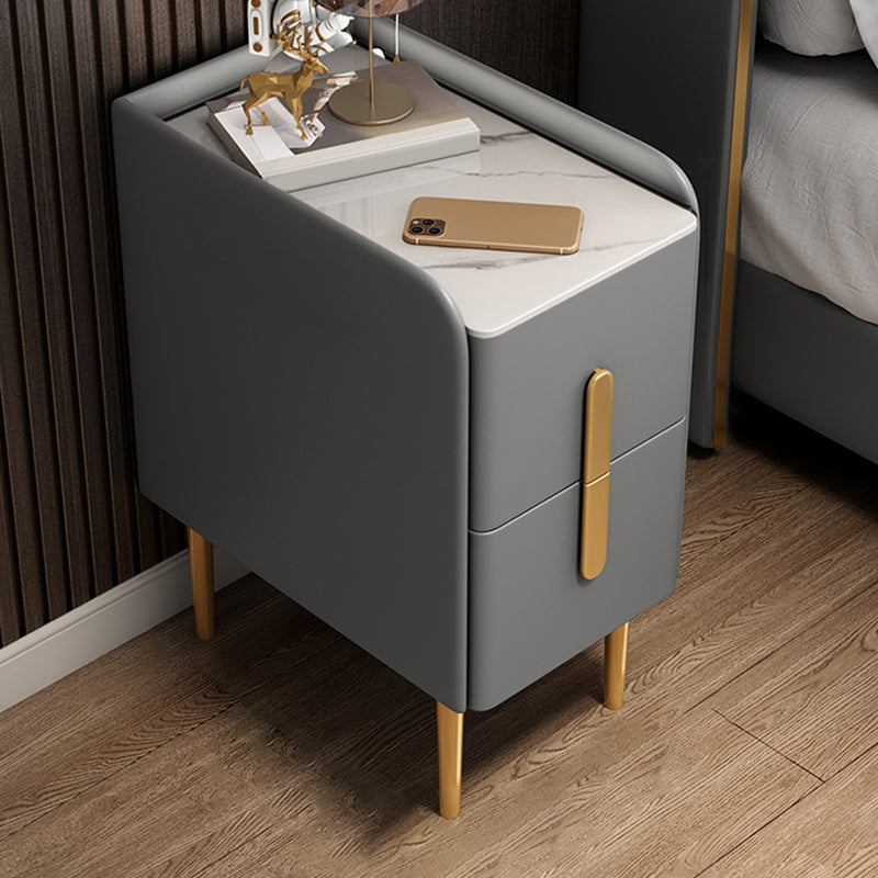 Klassiker Glamett Nachttisch Steinbettschrank mit 2 Schubladen