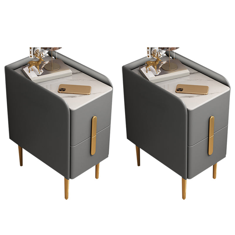 Klassiker Glamett Nachttisch Steinbettschrank mit 2 Schubladen