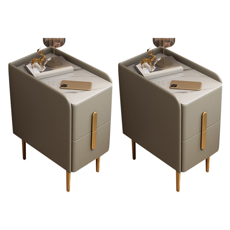 Klassiker Glamett Nachttisch Steinbettschrank mit 2 Schubladen