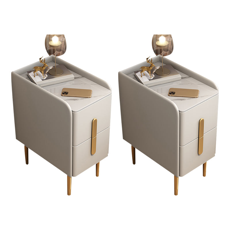 Klassiker Glamett Nachttisch Steinbettschrank mit 2 Schubladen