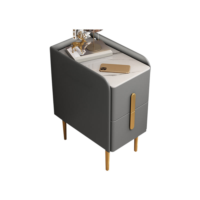 Klassiker Glamett Nachttisch Steinbettschrank mit 2 Schubladen