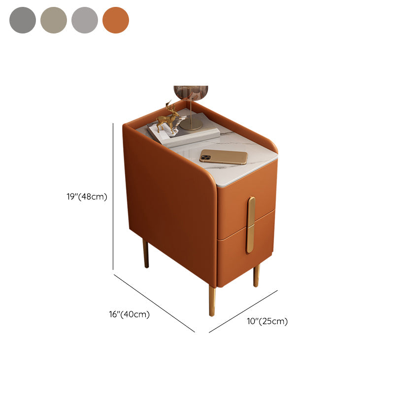 Klassiker Glamett Nachttisch Steinbettschrank mit 2 Schubladen