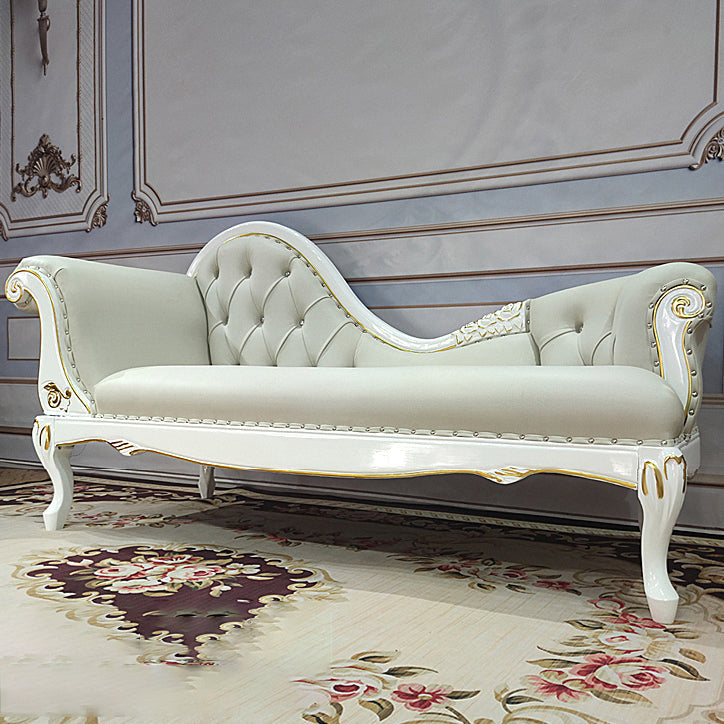 Living Room Rolled Arms Chaise Luxury Style Chaise Lounge with Button Tufted Clearhalo 'Chairs & Seating' 'Chaise Lounge' 'chaise_lounge' 'furn' 'furn_chaise_lounge' 'Furniture' 'Living Room Furniture' 6777747