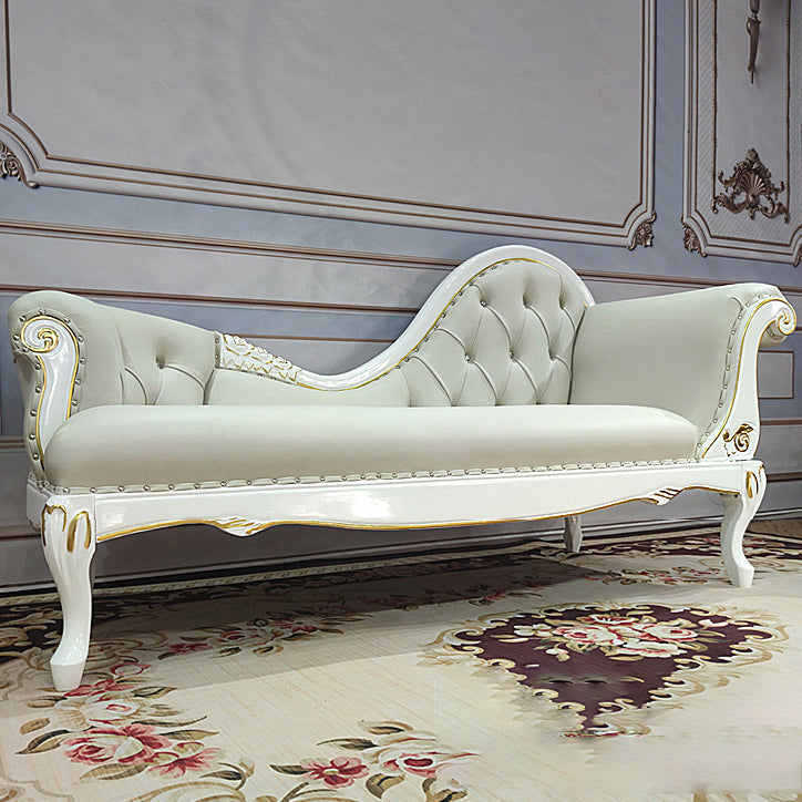 Living Room Rolled Arms Chaise Luxury Style Chaise Lounge with Button Tufted Clearhalo 'Chairs & Seating' 'Chaise Lounge' 'chaise_lounge' 'furn' 'furn_chaise_lounge' 'Furniture' 'Living Room Furniture' 6777750