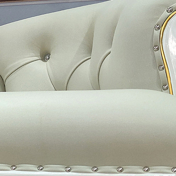 Living Room Rolled Arms Chaise Luxury Style Chaise Lounge with Button Tufted Clearhalo 'Chairs & Seating' 'Chaise Lounge' 'chaise_lounge' 'furn' 'furn_chaise_lounge' 'Furniture' 'Living Room Furniture' 6777763