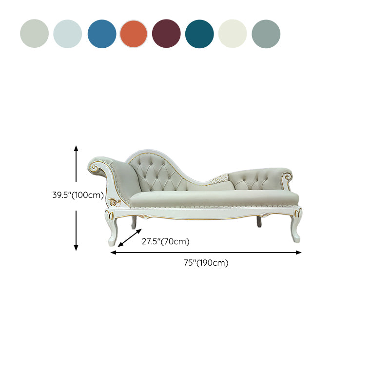 Living Room Rolled Arms Chaise Luxury Style Chaise Lounge with Button Tufted Clearhalo 'Chairs & Seating' 'Chaise Lounge' 'chaise_lounge' 'furn' 'furn_chaise_lounge' 'Furniture' 'Living Room Furniture' 6777775