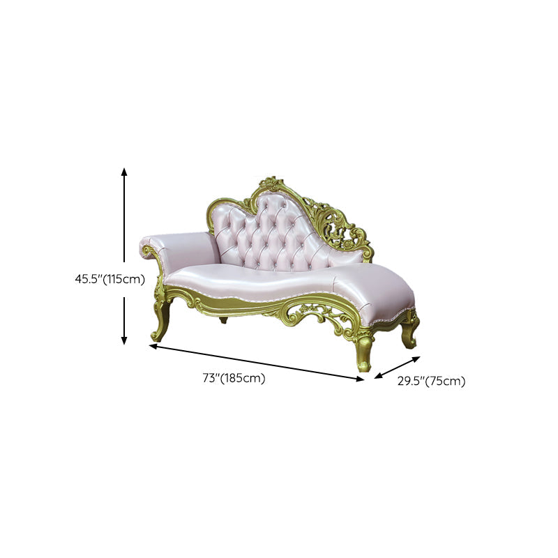 Living Room Rolled Arms Chaise Luxury Style Chaise Lounge with Button Tufted Clearhalo 'Chairs & Seating' 'Chaise Lounge' 'chaise_lounge' 'furn' 'furn_chaise_lounge' 'Furniture' 'Living Room Furniture' 6777776