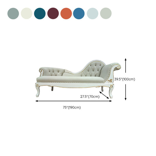 Living Room Rolled Arms Chaise Luxury Style Chaise Lounge with Button Tufted Clearhalo 'Chairs & Seating' 'Chaise Lounge' 'chaise_lounge' 'furn' 'furn_chaise_lounge' 'Furniture' 'Living Room Furniture' 6777777