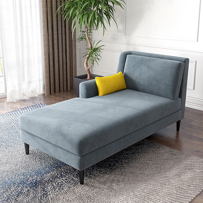 Modern Style Upholstered Chaise Living Room Square Arms Chaise