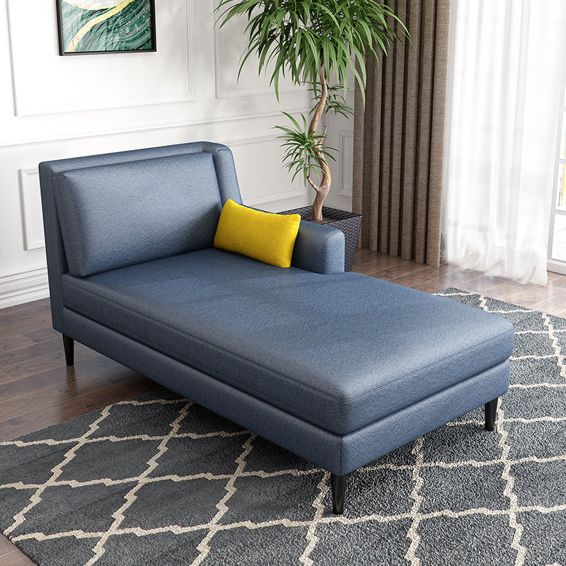 Modern Style Upholstered Chaise Living Room Square Arms Chaise