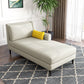 Modern Style Upholstered Chaise Living Room Square Arms Chaise