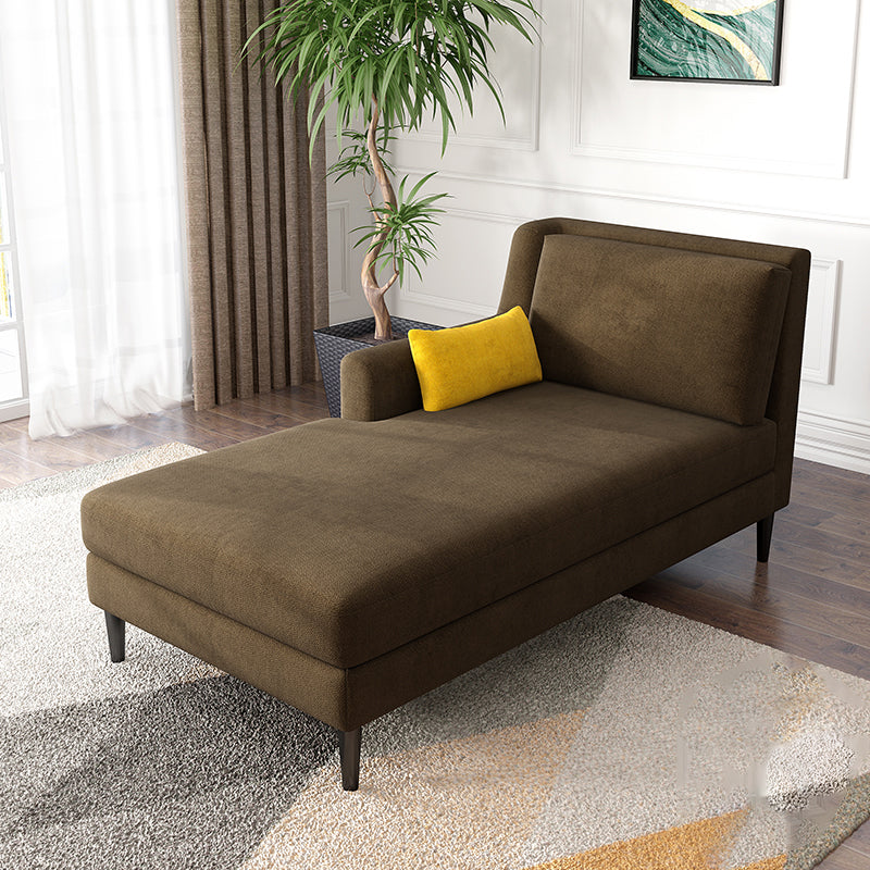 Modern Style Upholstered Chaise Living Room Square Arms Chaise