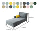 Modern Style Upholstered Chaise Living Room Square Arms Chaise