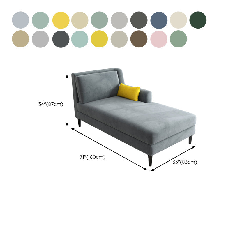 Modern Style Upholstered Chaise Living Room Square Arms Chaise