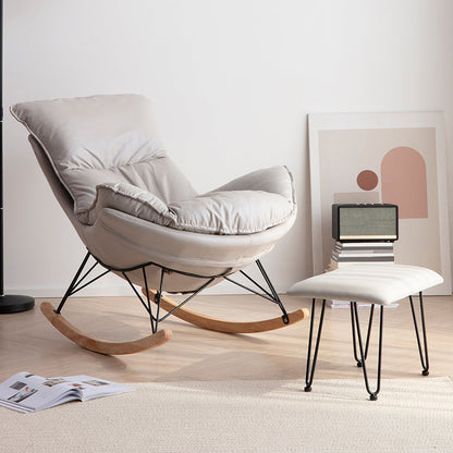 Chaise à bascule tissu chaise à bascule résistant aux grattements à forte à étsages avec ottoman