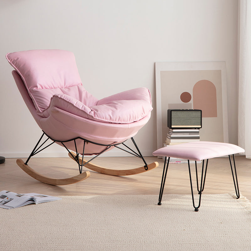 Chaise à bascule tissu chaise à bascule résistant aux grattements à forte à étsages avec ottoman