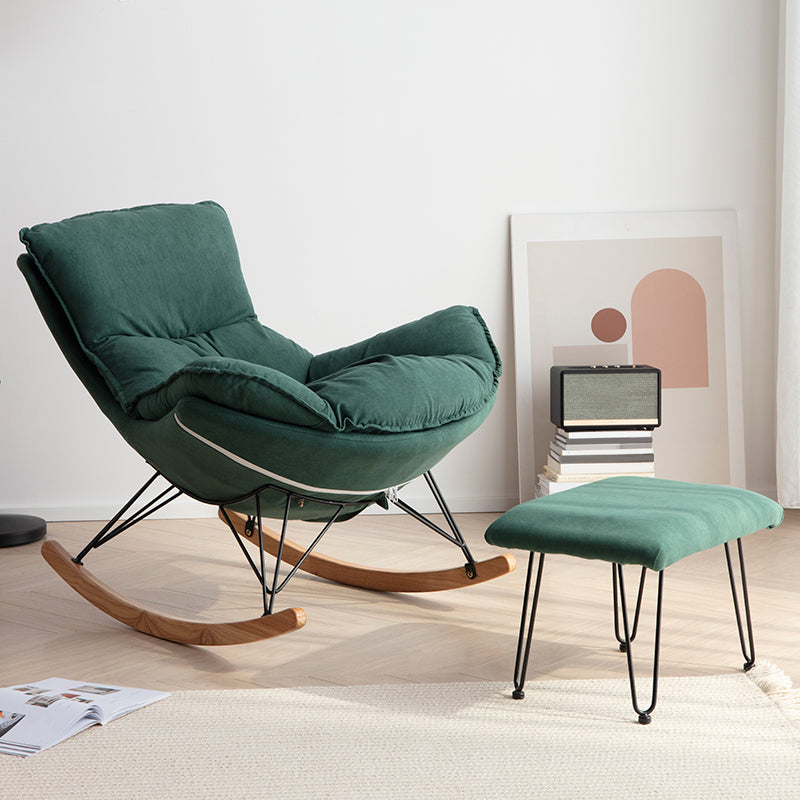 Chaise à bascule tissu chaise à bascule résistant aux grattements à forte à étsages avec ottoman