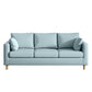 Modern 3-Seater 28.34" H Faux Leather Square Arm Sofa with 2 Pillows Clearhalo 'furn' 'furn_sofas' 'Furniture' 'Living Room Furniture' 'Sofa' 'sofas' 6778420