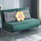 36.22" H Faux Leather Sleeper Sofa Armless Upholstered Sofa Bed in Green Clearhalo 'furn' 'furn_futons' 'Furniture' 'Futons & Daybeds' 'Futons' 'Living Room Furniture' 6778556