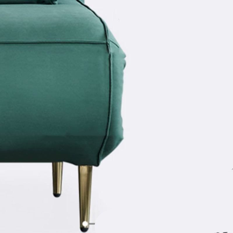 36.22" H Faux Leather Sleeper Sofa Armless Upholstered Sofa Bed in Green Clearhalo 'furn' 'furn_futons' 'Furniture' 'Futons & Daybeds' 'Futons' 'Living Room Furniture' 6778561