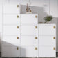 Modern Rectangle Chest White Wood Storage Cabinet with Drawer 16"L x 12"W x 30"H+16"L x 12"W x 41"H+16"L x 12"W x 50"H Clearhalo 'Cabinets & Chests' 'cabinets_chests' 'furn' 'furn_cabinets_chests' 'Furniture' 'Living Room Furniture' 6778611