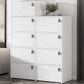 Modern Rectangle Chest White Wood Storage Cabinet with Drawer 16"L x 12"W x 41"H+16"L x 12"W x 50"H Clearhalo 'Cabinets & Chests' 'cabinets_chests' 'furn' 'furn_cabinets_chests' 'Furniture' 'Living Room Furniture' 6778612