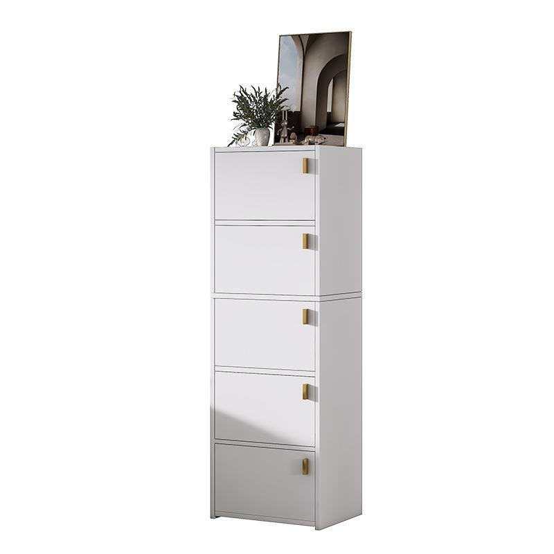 Modern Rectangle Chest White Wood Storage Cabinet with Drawer Clearhalo 'Cabinets & Chests' 'cabinets_chests' 'furn' 'furn_cabinets_chests' 'Furniture' 'Living Room Furniture' 6778613