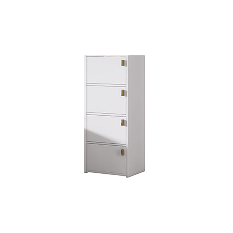 Modern Rectangle Chest White Wood Storage Cabinet with Drawer 16"L x 12"W x 41"H Clearhalo 'Cabinets & Chests' 'cabinets_chests' 'furn' 'furn_cabinets_chests' 'Furniture' 'Living Room Furniture' 6778619
