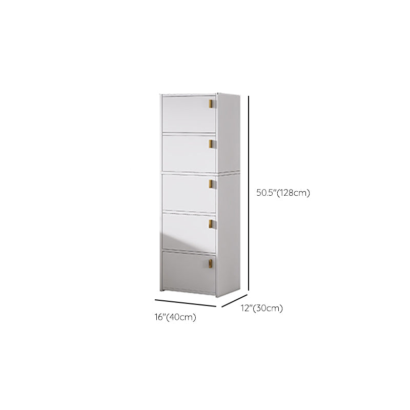 Modern Rectangle Chest White Wood Storage Cabinet with Drawer Clearhalo 'Cabinets & Chests' 'cabinets_chests' 'furn' 'furn_cabinets_chests' 'Furniture' 'Living Room Furniture' 6778624