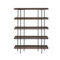 Wooden Standard Bookcase Industrial Open Back Bookshelf with Shelves 38"L x 12"W x 71"H Clearhalo 'Bookcases' 'furn' 'furn_bookcases' 'Furniture' 'Office Furniture' 6779087