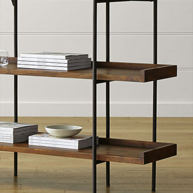 Wooden Standard Bookcase Industrial Open Back Bookshelf with Shelves Clearhalo 'Bookcases' 'furn' 'furn_bookcases' 'Furniture' 'Office Furniture' 6779094