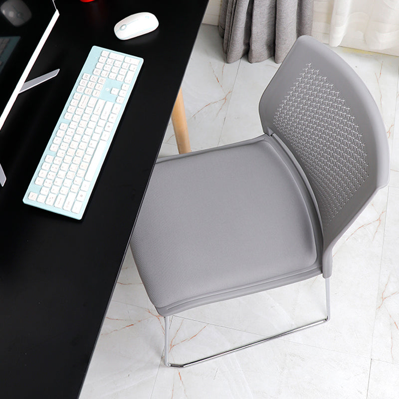 Contemporary Ergonomic Conference Chair Metal Office Chair without Arm Clearhalo 'furn' 'furn_office_chair' 'Furniture' 'Office Chairs' 'Office Furniture' 'office_chair' 6779232