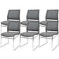 Contemporary Ergonomic Conference Chair Metal Office Chair without Arm Upholstered 6 Piece Set Gray Clearhalo 'furn' 'furn_office_chair' 'Furniture' 'Office Chairs' 'Office Furniture' 'office_chair' 6779251