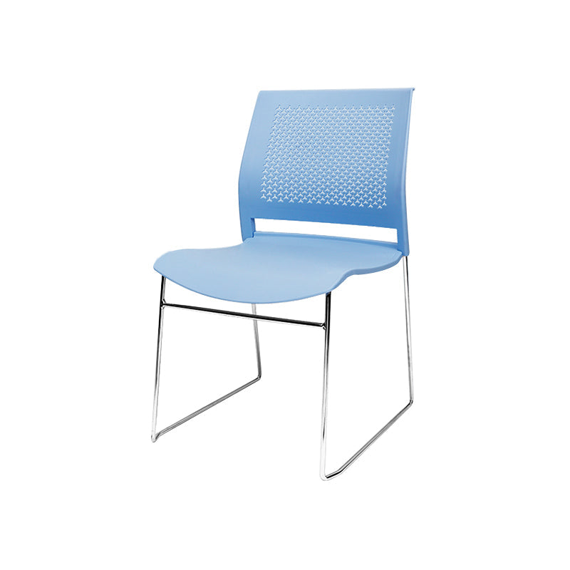 Contemporary Ergonomic Conference Chair Metal Office Chair without Arm Upholstered Not Included 1 Piece Blue Clearhalo 'furn' 'furn_office_chair' 'Furniture' 'Office Chairs' 'Office Furniture' 'office_chair' 6779253
