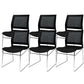 Contemporary Ergonomic Conference Chair Metal Office Chair without Arm Upholstered Not Included 6 Piece Set Black Clearhalo 'furn' 'furn_office_chair' 'Furniture' 'Office Chairs' 'Office Furniture' 'office_chair' 6779261