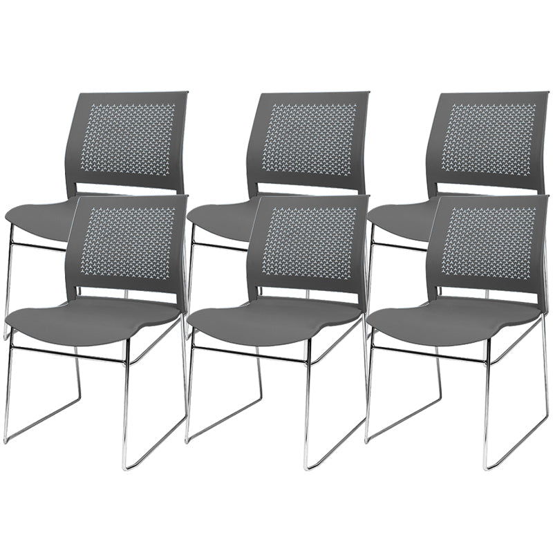 Contemporary Ergonomic Conference Chair Metal Office Chair without Arm Upholstered Not Included 6 Piece Set Gray Clearhalo 'furn' 'furn_office_chair' 'Furniture' 'Office Chairs' 'Office Furniture' 'office_chair' 6779266