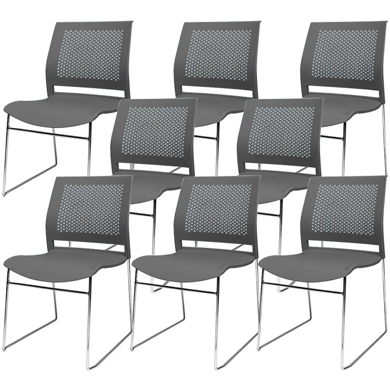 Contemporary Ergonomic Conference Chair Metal Office Chair without Arm Upholstered Not Included 8 Piece Set Gray Clearhalo 'furn' 'furn_office_chair' 'Furniture' 'Office Chairs' 'Office Furniture' 'office_chair' 6779267
