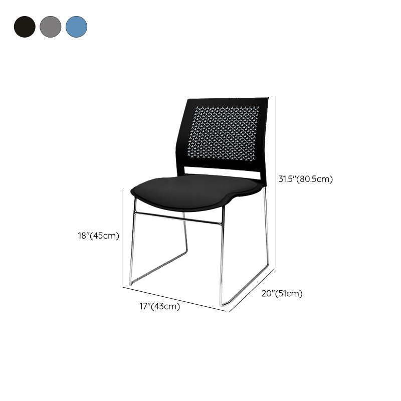 Contemporary Ergonomic Conference Chair Metal Office Chair without Arm Clearhalo 'furn' 'furn_office_chair' 'Furniture' 'Office Chairs' 'Office Furniture' 'office_chair' 6779268