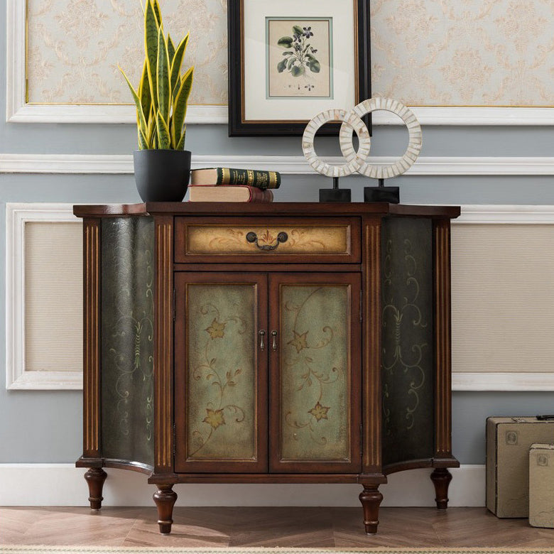 Victoria Wooden Accent Table Free Form Sofa Console Table for Hall 47"L x 16"W x 38"H Brown Clearhalo 'Console Tables' 'console_tables' 'Entry & Mudroom Furniture' 'furn' 'furn_console_tables' 'Furniture' 6779550