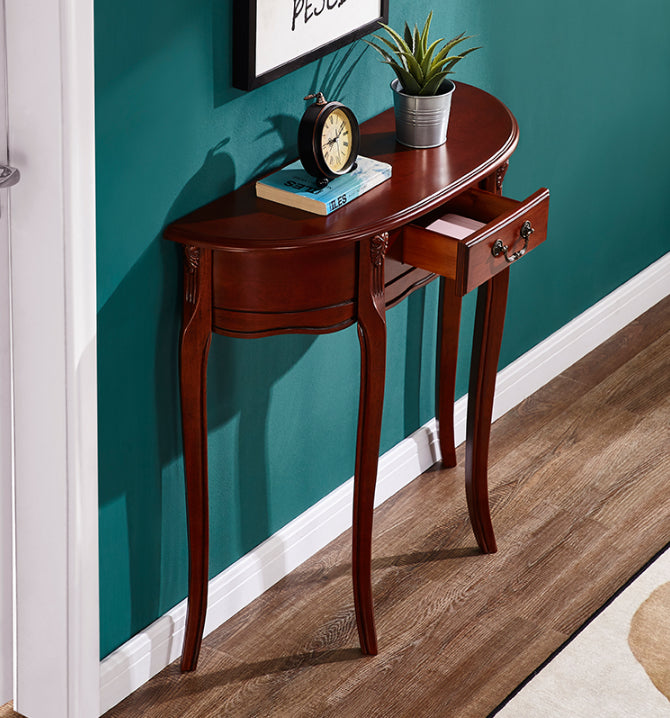 Mesa de madera moderna de mediados de siglo Media de la mitad de la mesa de la consola de sofá luna para Hall