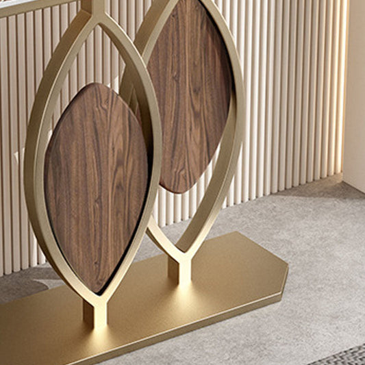 Tavolo accento di ferro glam tavolo da divano di divano in pietra mezzano per la sala