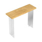 Rectangle Solid Wood Bar Height Table Contemporary Acrylic Double Pedestal Bar Table Without Chairs Clearhalo 'Bar Furniture' 'Bar Tables' 'bar_tables' 'furn' 'furn_bar_tables' 'Furniture' 'Kitchen & Dining Furniture' 6779758
