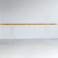 Rectangle Ash Solid Wood Bar Dining Table Double Pedestal Bar Table for Living Room 110.2"L x 19.7"W x 41.3"H Without Chairs Clearhalo 'Bar Furniture' 'Bar Tables' 'bar_tables' 'furn' 'furn_bar_tables' 'Furniture' 'Kitchen & Dining Furniture' 6779789