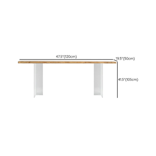 長方形の灰のソリッドウッドバーダイニングテーブルリビングルーム用の二重の台座バーテーブル