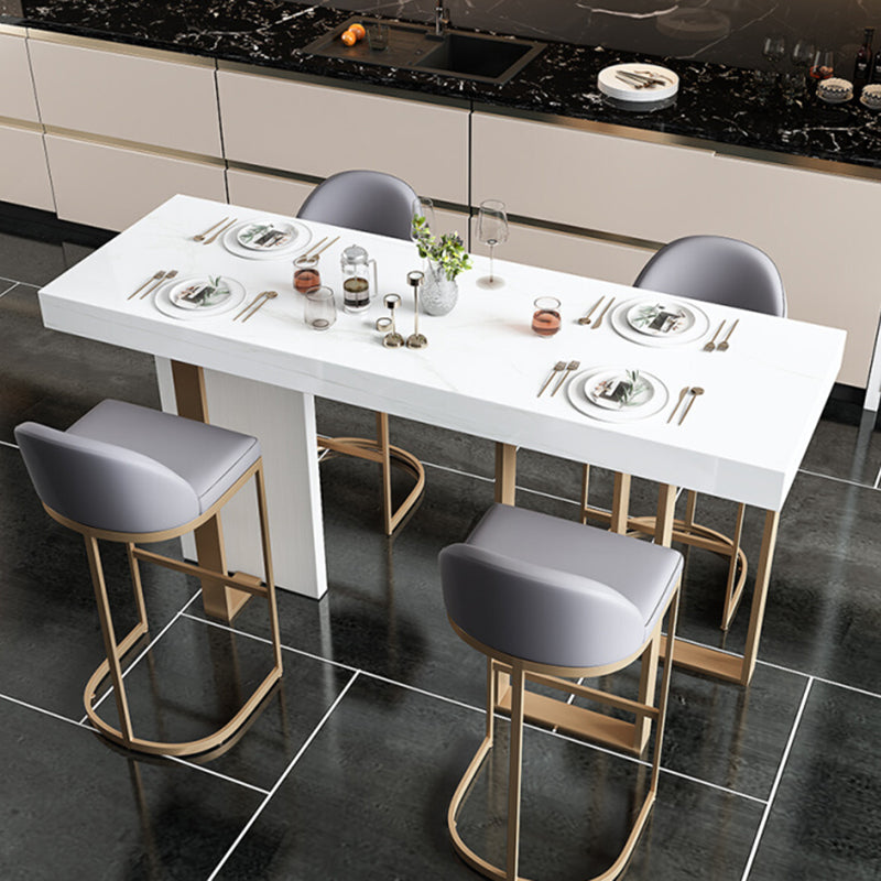 Glam Style Bistro Bar Table Faux Marble Bar Tafel voor woonkamer