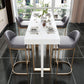 Glam Style Bistro Bar Table Faux Marble Bar Tafel voor woonkamer