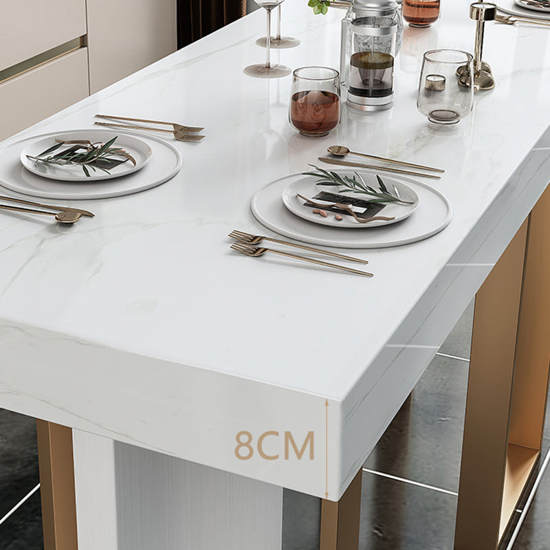 Glam Style Bistro Bar Table Faux Marble Bar Tafel voor woonkamer