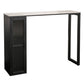 Modern Bistro Bar Table Sintered Stone Bar Table with Storage White Gold Without Chairs Clearhalo 'Bar Furniture' 'Bar Tables' 'bar_tables' 'furn' 'furn_bar_tables' 'Furniture' 'Kitchen & Dining Furniture' 6779874