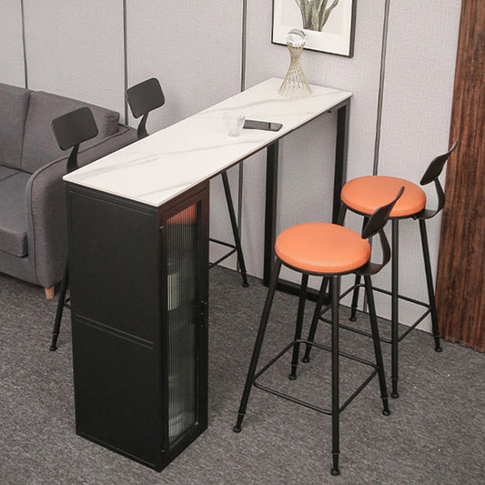 保管付きのモダンなビストロバーテーブル焼結ストーンバーテーブル